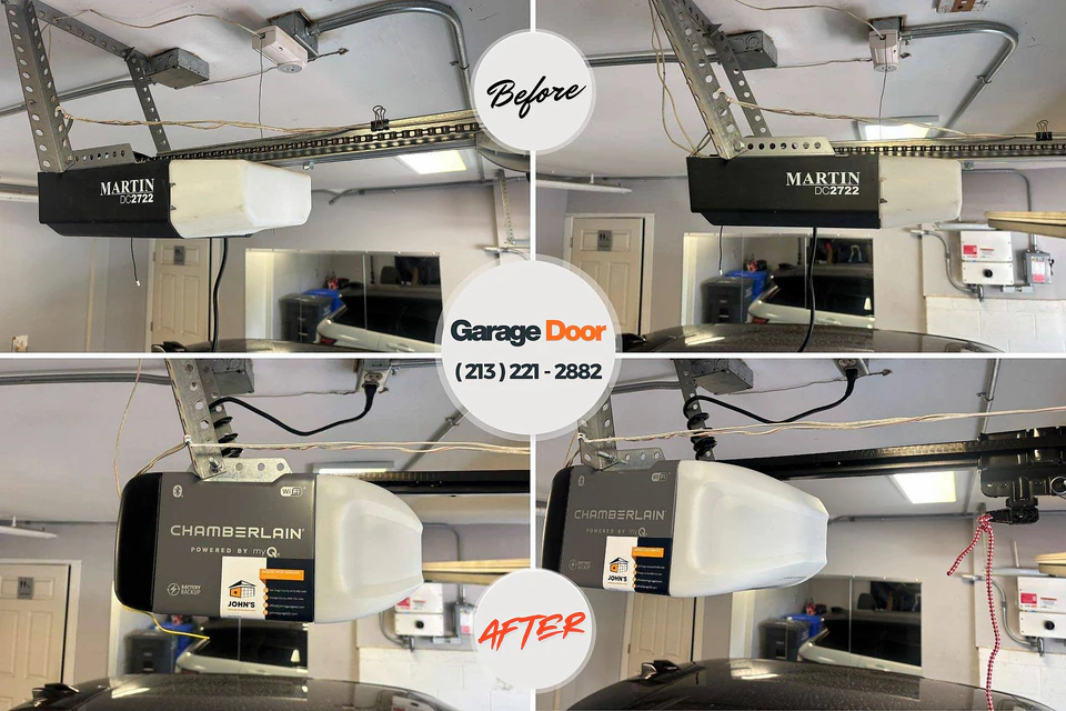 Before and after: garage door repair Samsula-Spruce Creek, FL